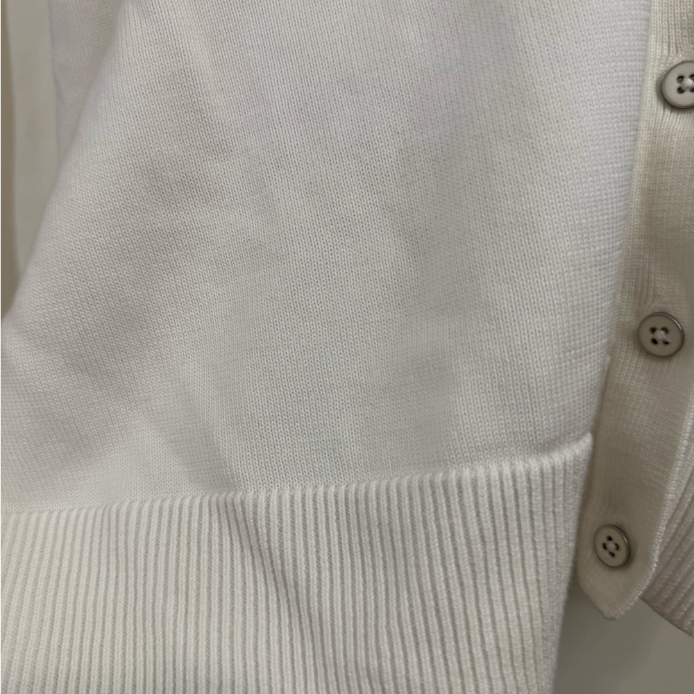 Talbot’s Elegant White Women's Button Up Cardigan Sweater in size XL - Picture 5 of 10